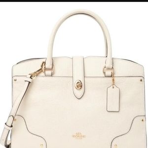 Coach Mercer 30 SAT in Chalk Handbag
